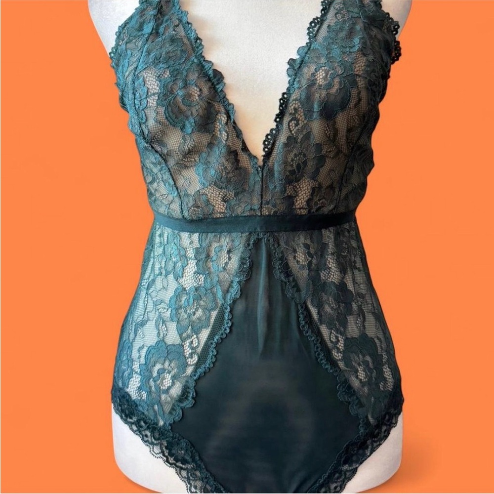 H&M Teal Lace Chemise